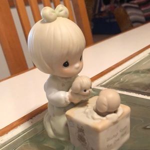 Vintage pastel colors Precious moments.  Two puppies always room for one more!!